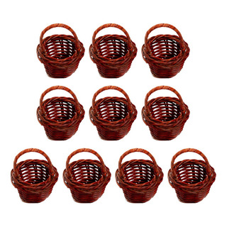 10 Cestas De Flores Tejidas De Mimbre Hechas A Mano, 10 Cestas De Flores Tejidas De Mimbre Hechas A Mano,