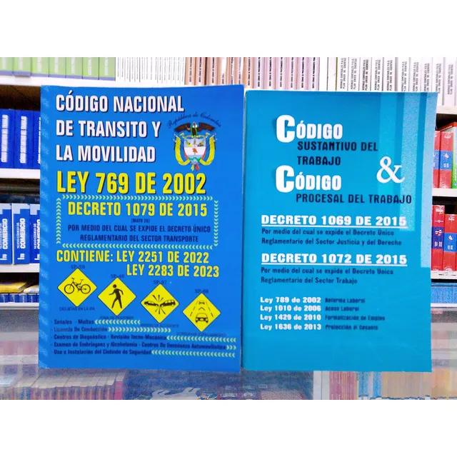 Código Nacional De Transito Y Código Sustantivo Del Trabajo