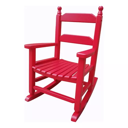 K081rd - Mecedora Para Porche De Madera Roja Duradera Para N