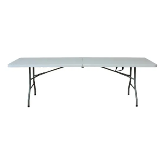 Mesa Para Eventos Plegable Tipo Portafolio Mc 2.4 M De Largo Color Blanco