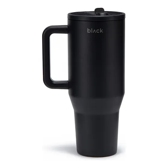 Straw Mug Black Black Bubba Color Negro