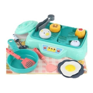 Brinquedo Panelinha Fogão Comida Fingir - 14 Pçs Brinquedo Panelinha Fogão Comida Fingir - 14 Pçs