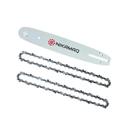 Kit Sabre Saibro Barra Facão Para Motosserra Stihl Ms162 170 172 180 182 210 212 230 250 E 025 + 2 Correntes Compatível 12" Polegadas Passo 3/8" Profissional Nikamaq