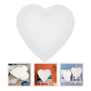 Pack 5 Lienzos Bastidor Blanco Con Forma De Corazón Arte Pack 5 Lienzos Bastidor Blanco Con Forma De Corazón Arte