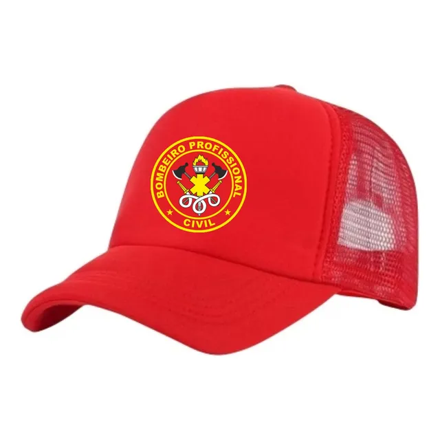 Boné Tucker Profissão Bombeiro  Civil Vermelho