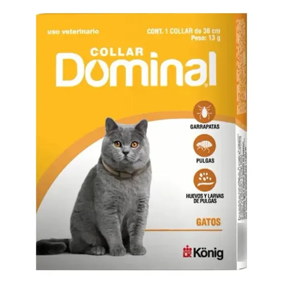 Collar Antipulgas Dominal Para Gatos Ajustable 36 cm Konig 3 Meses | Cuotas sin interés