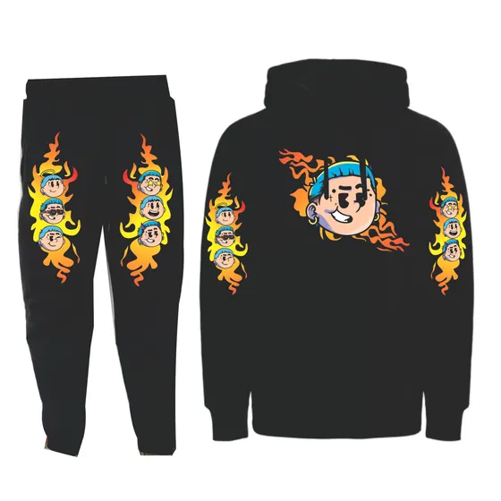 Conjuntos Sudadera+hoodie Blessd Cantante Medeliin
