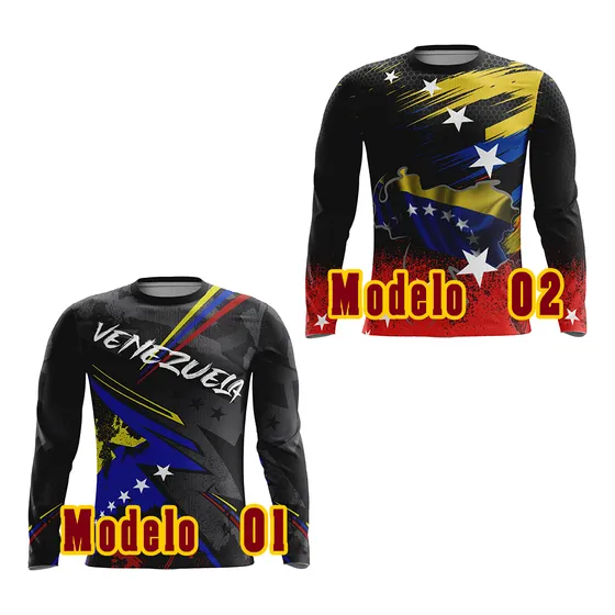 Franela Venezuela Premium Manga Larga Talla S M L