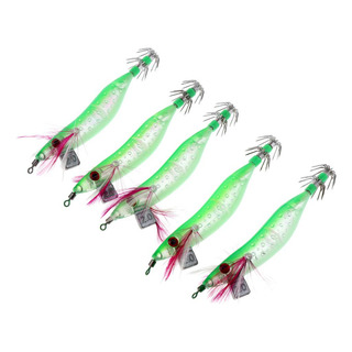 5x Calamar Luminoso Jigs Señuelos Pulpos Pesquería Verde 5x Calamar Luminoso Jigs Señuelos Pulpos Pesquería Verde