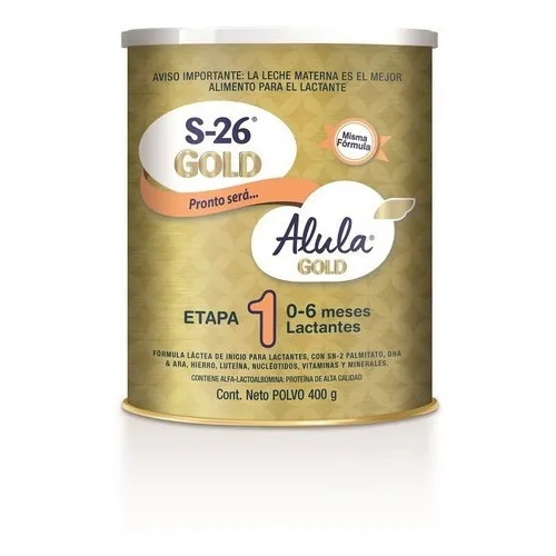 Formula Infantil S-26 Alula Gold Etapa 1 0-6m X 400g Sabor N/A