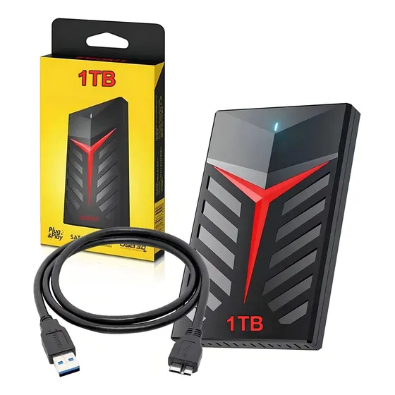 Hd Externo 1tb Portátil 1000gb Pc Videogames Jogos Ps4 Xbox Cor Preto