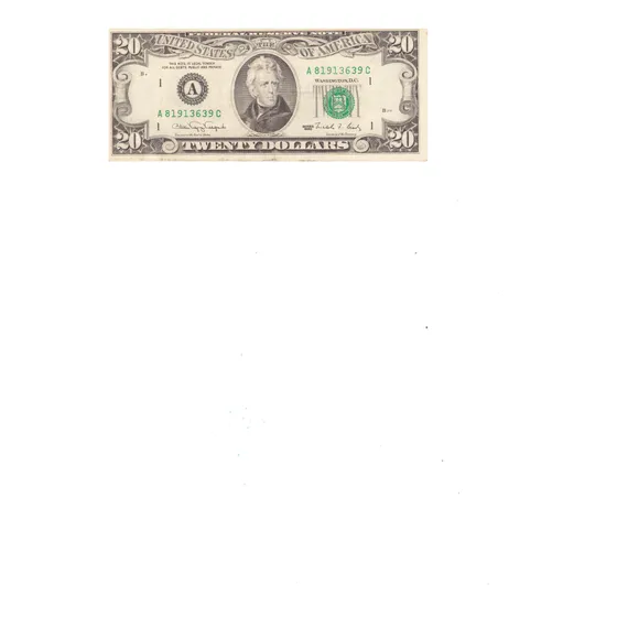 Billete Antiguo Us$20 De Los Estados Unidos De America