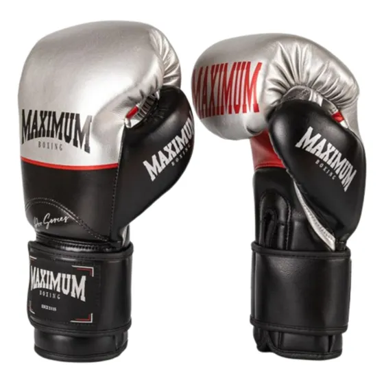 Luva Profissional Silver Maximum Boxe Muay Thai - Pro Séries