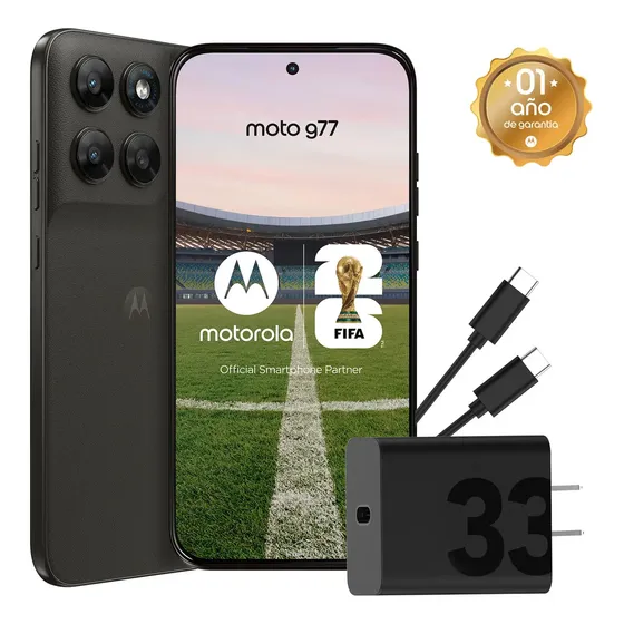 Celular Moto G77 8+256gb Negro Negro | Cuotas sin interés