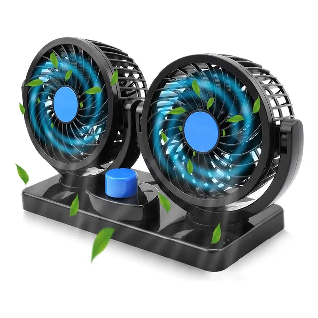 Ventilador 360 Auto Camioneta 12v Doble Con Base Giratorio