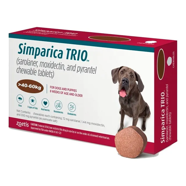 Antigarrapatas Antipulgas Simpárica Trio 40-60 Kg