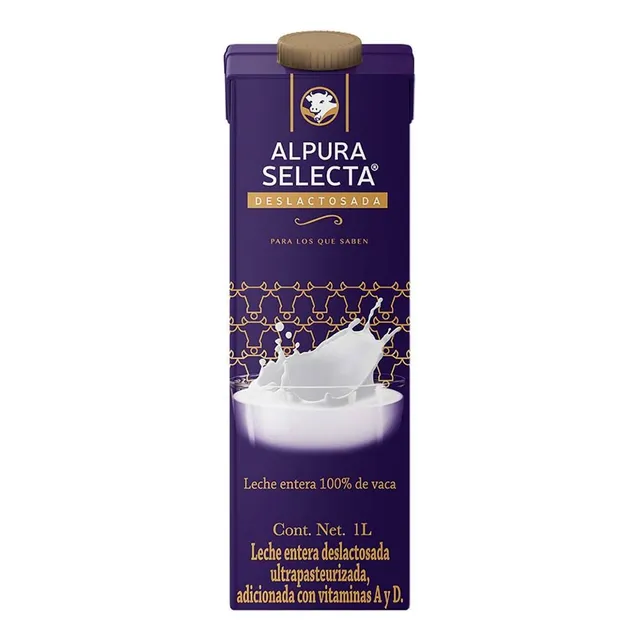 Leche Alpura Selecta deslactosada y ultrapasteurizada de 1L