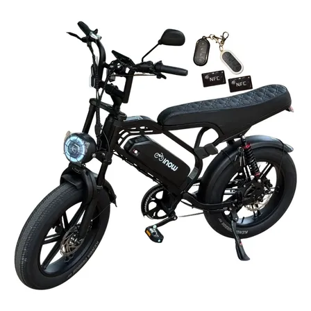 Bicicleta Bike Elétrica V40 Pro 1000w 48km/h 60km Nova 2026 Preto