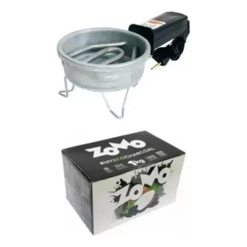 Carvão Para Narguile De Coco Zomo Hexagonal 1kg Frete Grátis