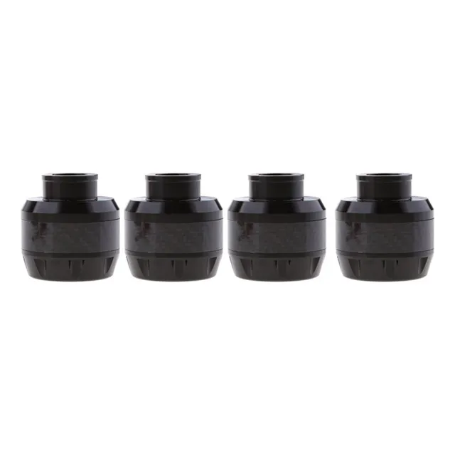 4pcs 16mm Tapas De Rueda Marco Accidente Deslizador De Negro