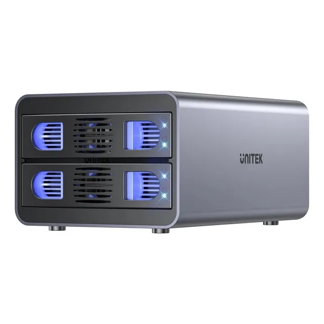 Gabinete Externo Dual Unitek Usb 3.0 Para 2 Discos Con Raid