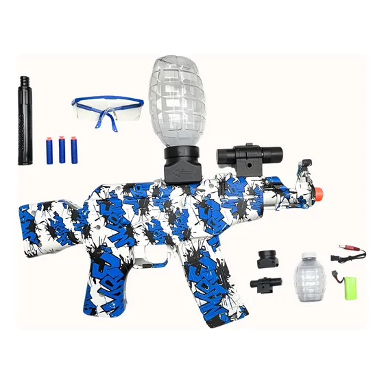 Arma De Gel Ak47 Com Mira Laser E Som - Brinde!