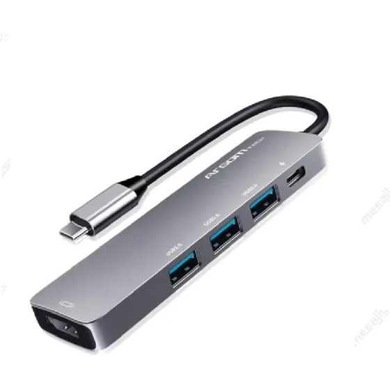 Hub Tipo C Multi Puertos 5 En 1 Arg Ub 0185