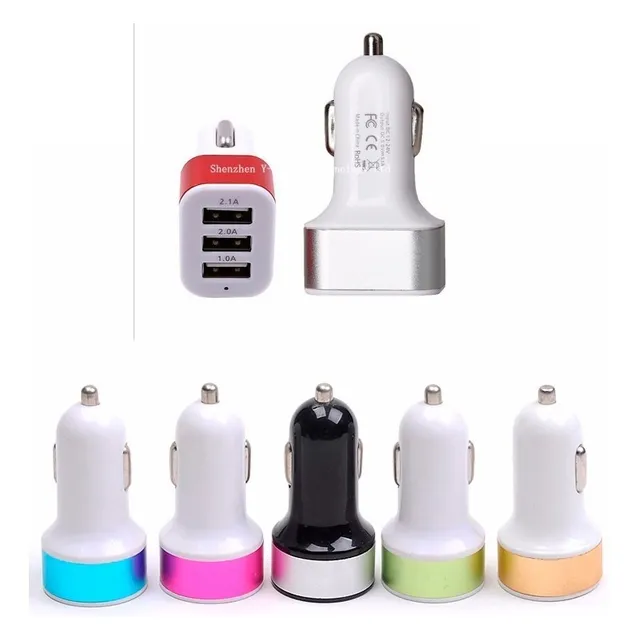 Cargador Autos 3 Usb  - Celular-tablet-camaras