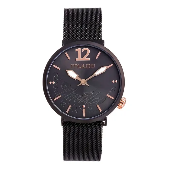 Reloj pulsera Mulco MW3-17219-226 con correa de acero inoxidable color negro