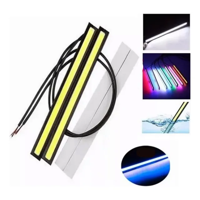 4 Barras Tira Led Cob 17 Cm Luz De Dia, Niebla Drl Autos 4pz