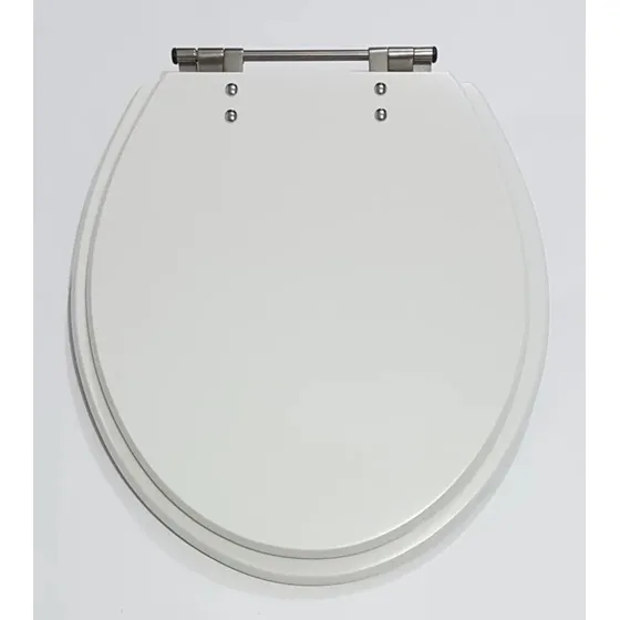 Assento De Poliéster Fiore Branco Fer Aço Inox P Vaso Incepa