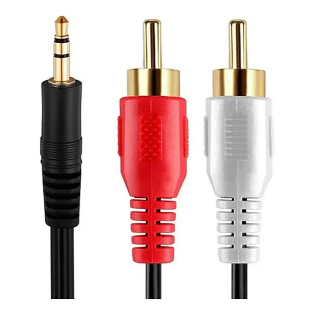 Cable De Audio Jack Spica 3.5mm 1.8m A Rca Plug Musica Mp3