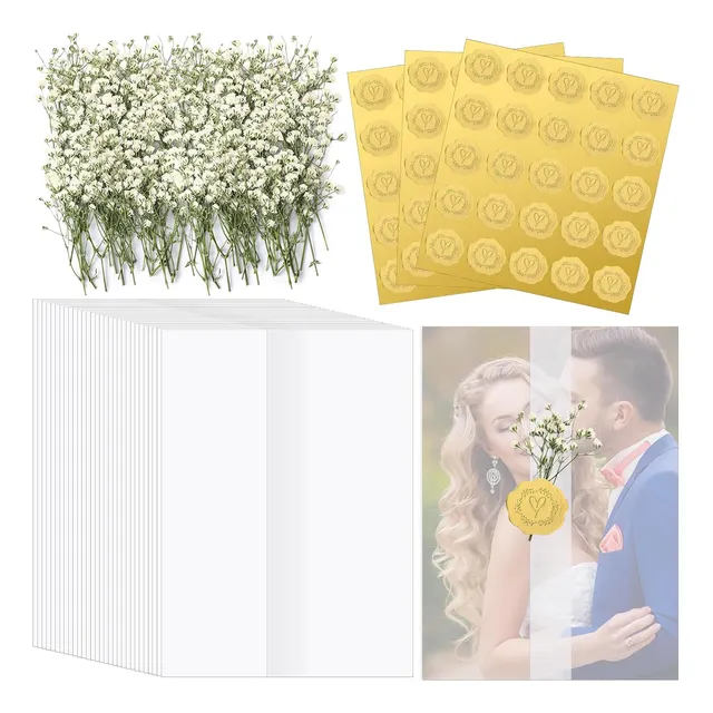 Sobres De Invitación De Boda Con Fundas De Vellum Plegadas