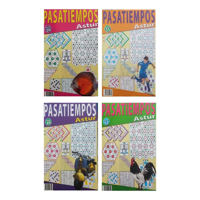  Sopas Numericas Sudokus Puzzles Crucigramas - 4 Revistas