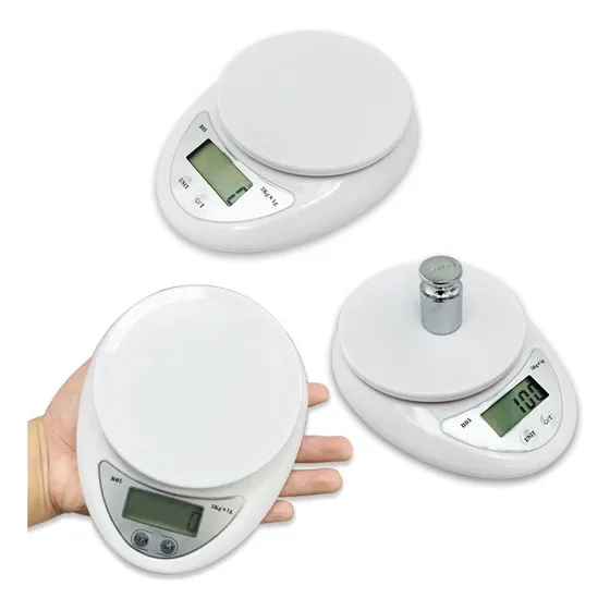 Peso Balanza De Cocina Portátil Con Plato De 1g A 5kg Electr