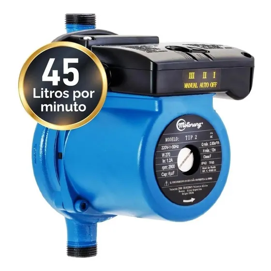 Bomba Presurizadora Agua Tip 2 Baños 270 Watts Motorarg