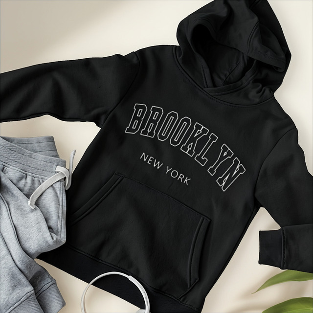 Blusa De Frio Unissex Moletom Flanelado Capuz Brooklyn Blusa De Frio Unissex Moletom Flanelado Capuz Brooklyn