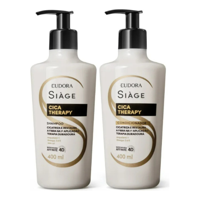 Kit Siàge Cica-therapy: Shampoo + Cond. 400ml - Recuperação Kit Siàge Cica-therapy: Shampoo + Cond. 400ml - Recuperação