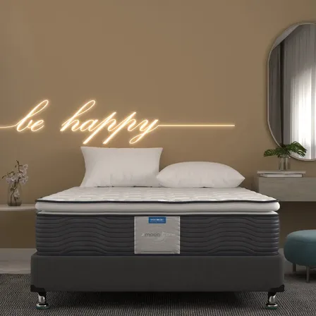 Colchón King Size Restonic Ortopédico Antibacterial Moon Care Gris Oscuro