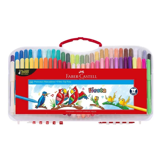 Fibras Estuche Regaleria Fiesta 45 X60 Colores Faber-castell