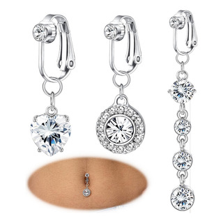 J4you 3 Piezas Piercing De Ombligo Falso Anillo De Ombligo J4you 3 Piezas Piercing De Ombligo Falso Anillo De Ombligo