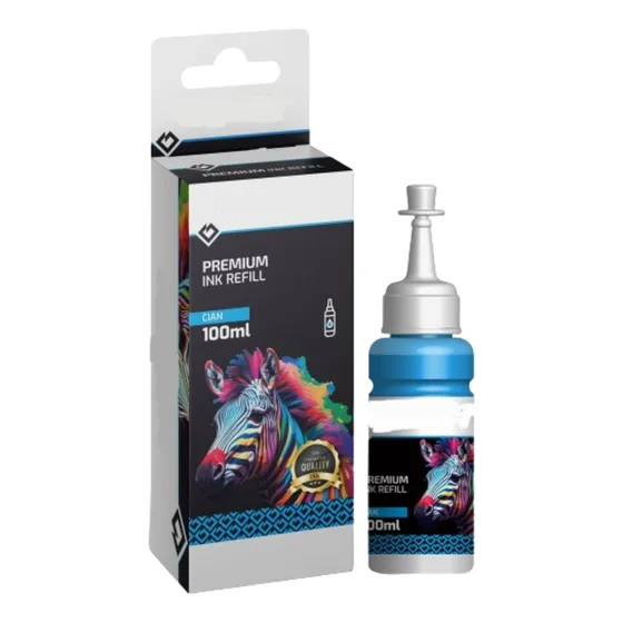 Botella De Tinta Cian Universal De 100ml