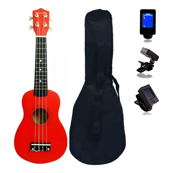 Ukelele Soprano Acústico Profesional Gran Terminación + Funda + Afinador + Envío Gratis