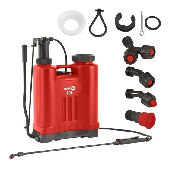 Pulverizador Manual Costal 20 Litros Nove54 - Bomba Veneno Cor Vermelho