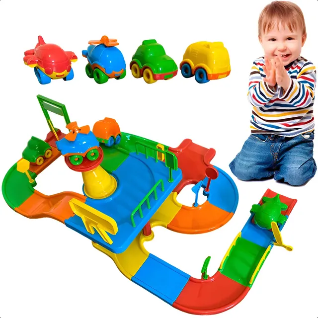 Pista de corrida infantil colorida