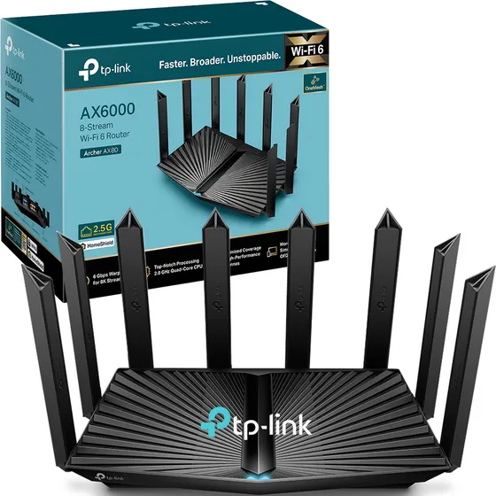 Router Ax6000 Wifi 6 Mesh Multi 2.5gb Fibra Optica Rompemuro