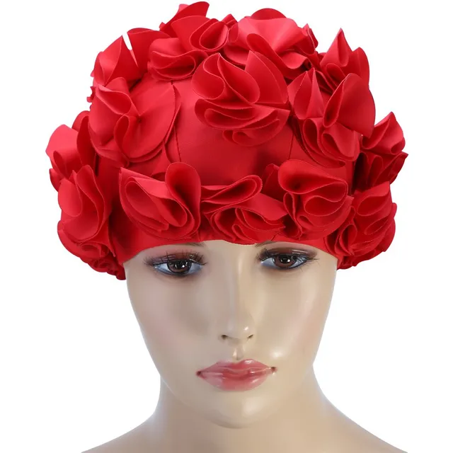 Natacion Flor Moda Pelo Largo Para Mujer Niño Retro Petalo