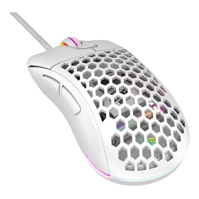 Mouse Gamer De Juego Vsg Aquila Air Blanco Mate 16000dpi Rgb