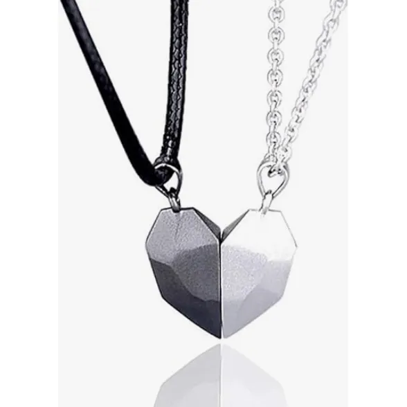 Collar De Corazón Imantado Para Enamorados