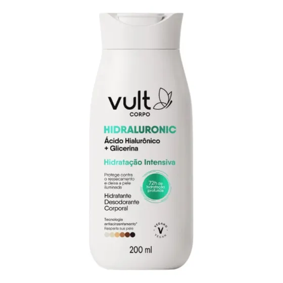 Hidratante Corporal Vult Hidraluronic + Glicerina 200ml